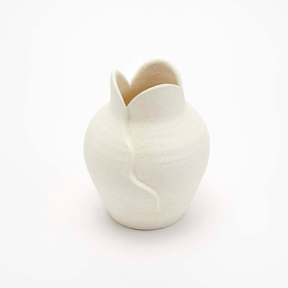 Amelia Vase Raw Blanc
