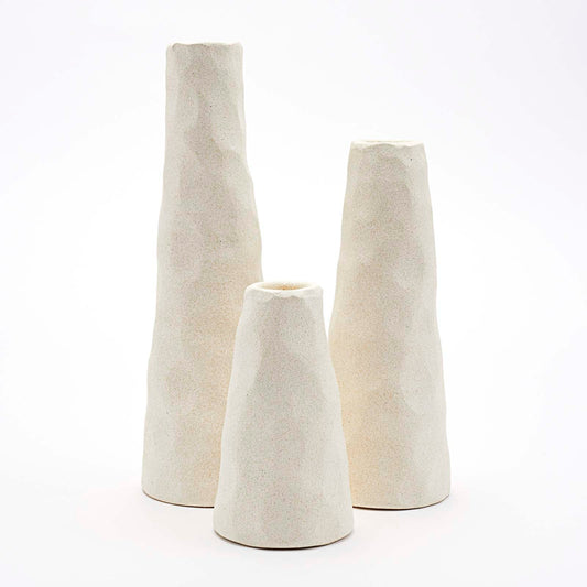 Delphi Candle Holder Set Blanc