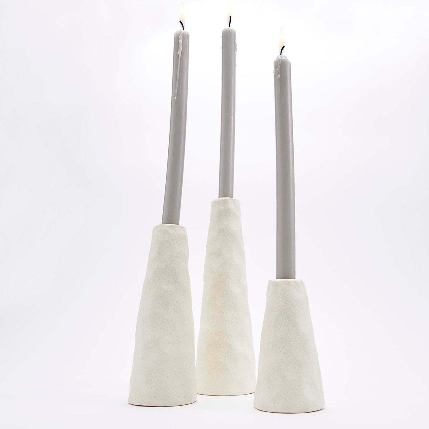 Delphi Candle Holder Set Blanc