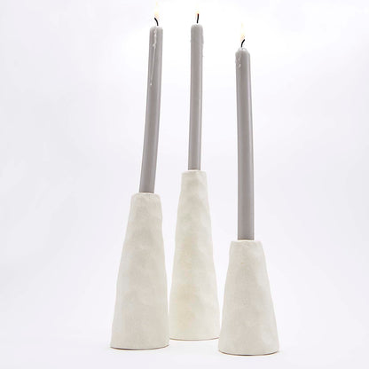 Delphi Candle Holder Set Blanc