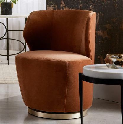 Poppy Swivel Chair Velvet
