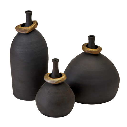 Mona Vessels with Brass Rings Raw Nior