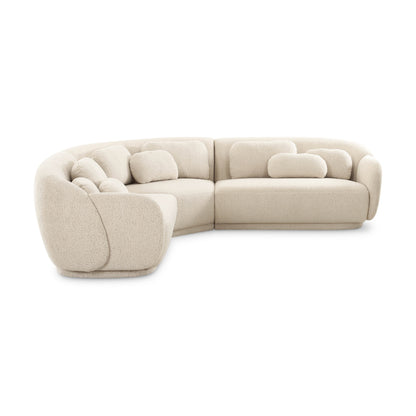 Misty 3-Piece Cream Boucle L-Sectional