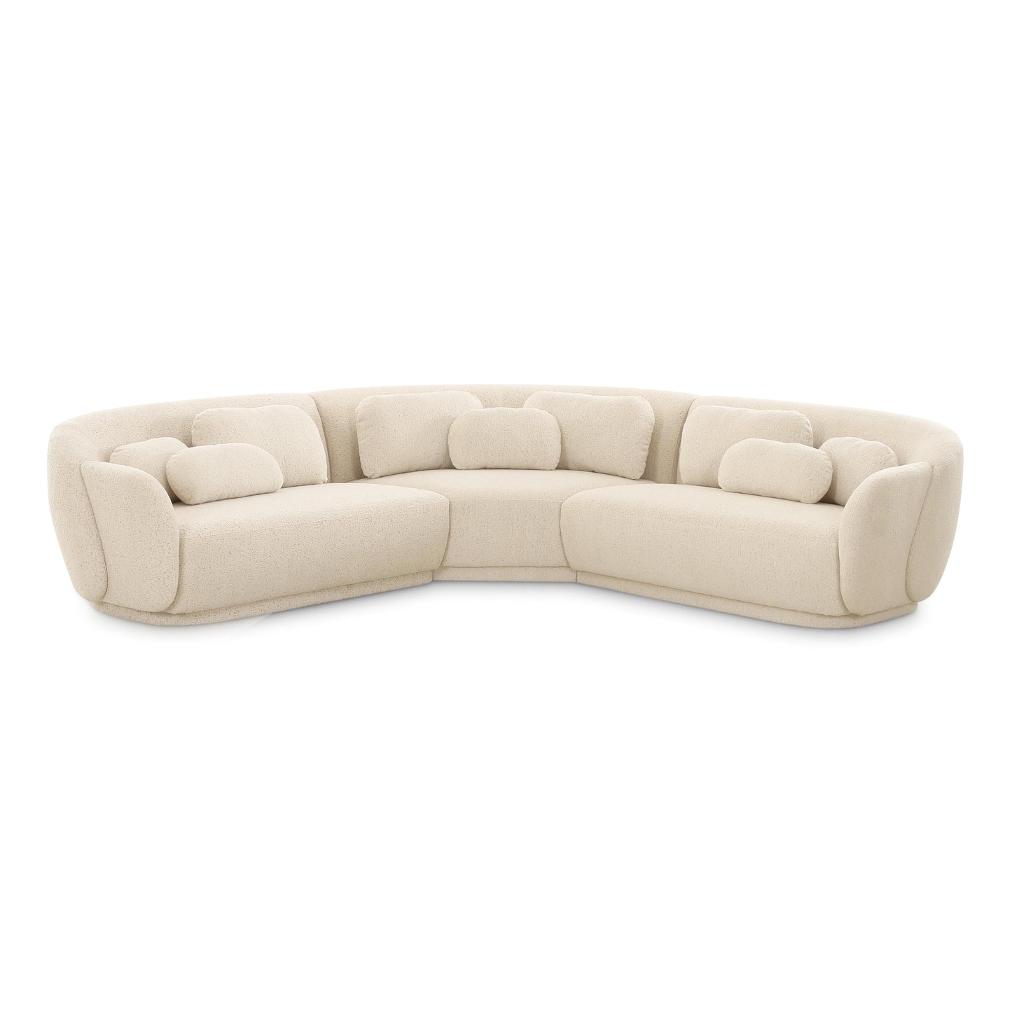 Misty 3-Piece Cream Boucle L-Sectional