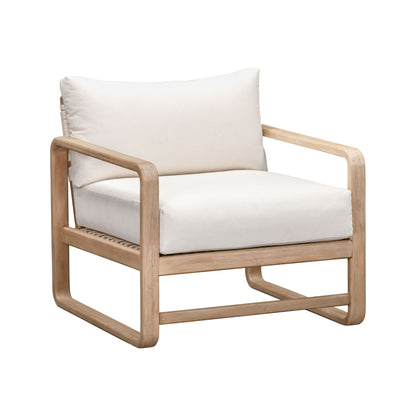 Palata Cream Fabric Outdoor Accent Chair