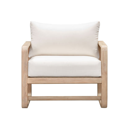 Palata Cream Fabric Outdoor Accent Chair
