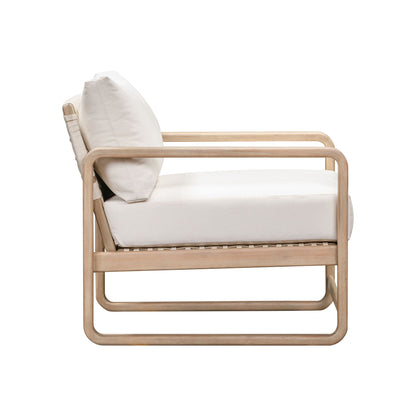 Palata Cream Fabric Outdoor Accent Chair
