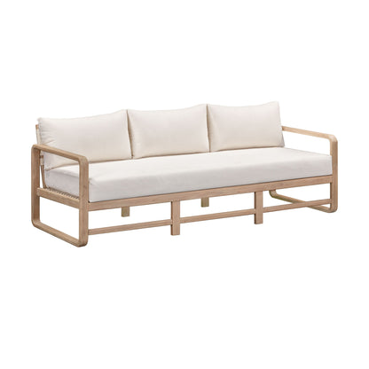 Palata 84" Cream Fabric Outdoor Sofa