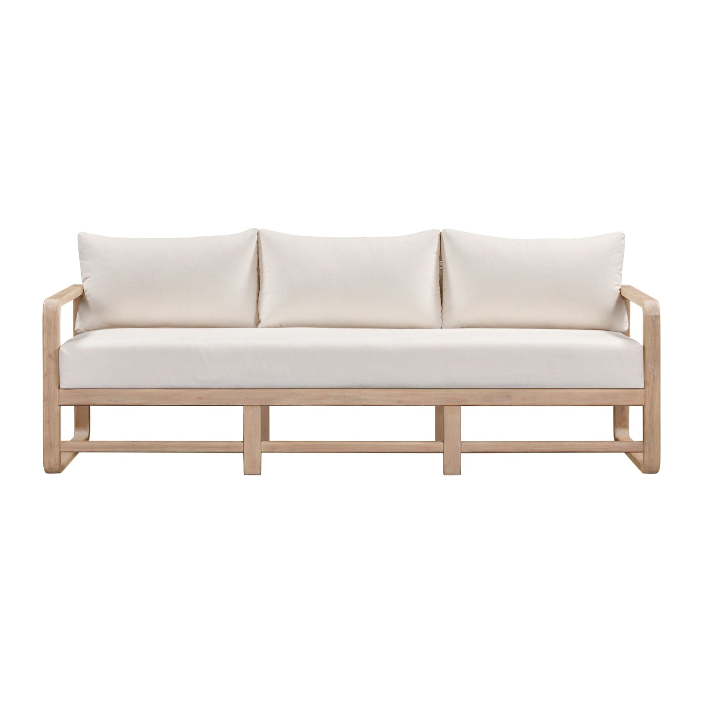 Palata 84" Cream Fabric Outdoor Sofa