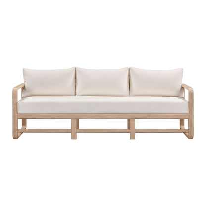 Palata 84" Cream Fabric Outdoor Sofa
