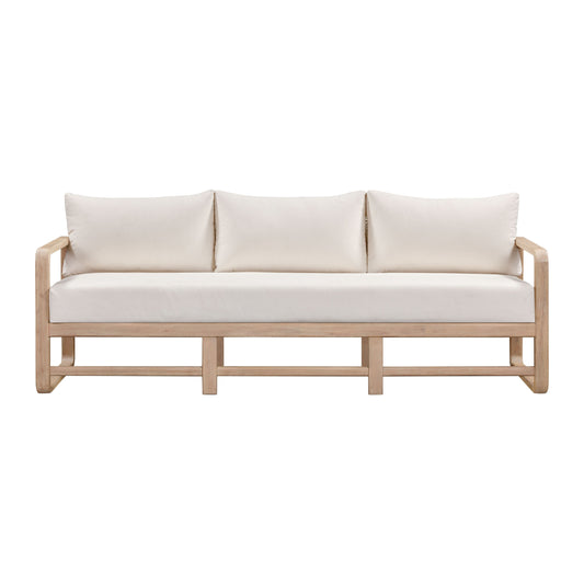 Palata 84" Cream Fabric Outdoor Sofa