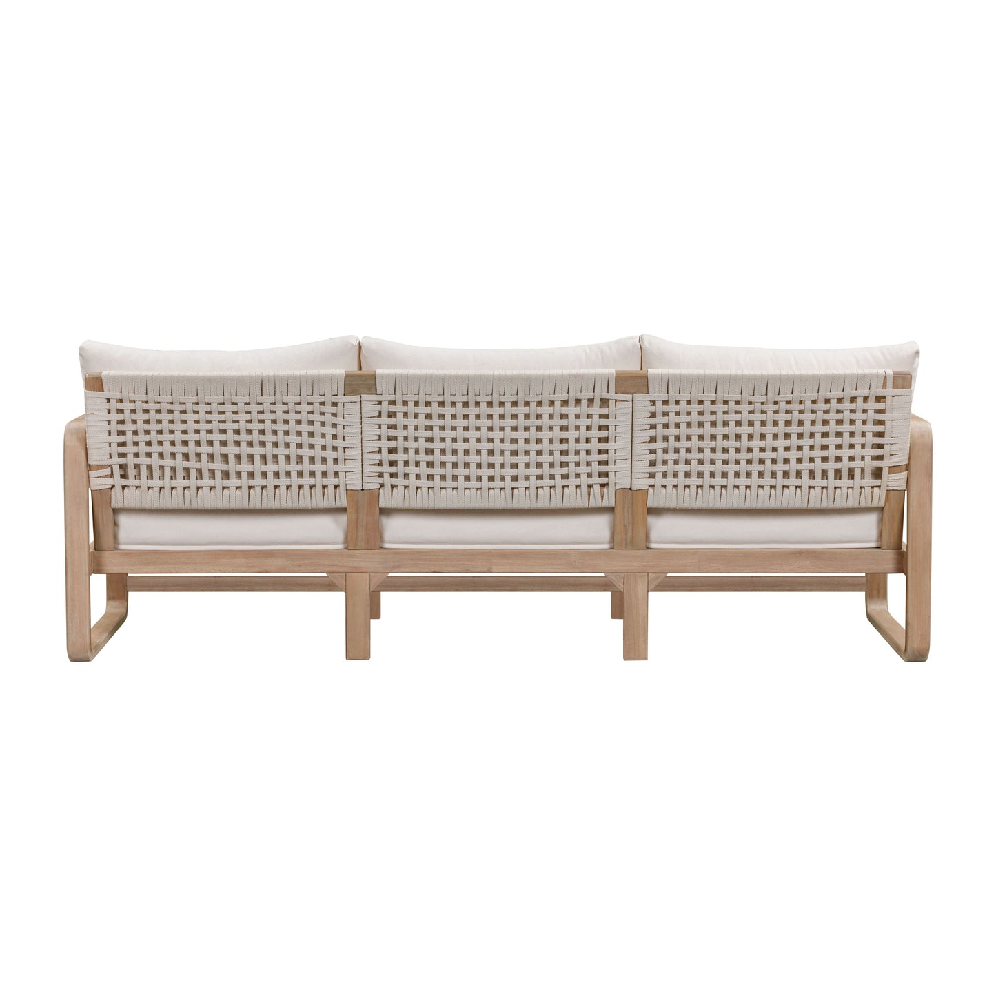 Palata 84" Cream Fabric Outdoor Sofa
