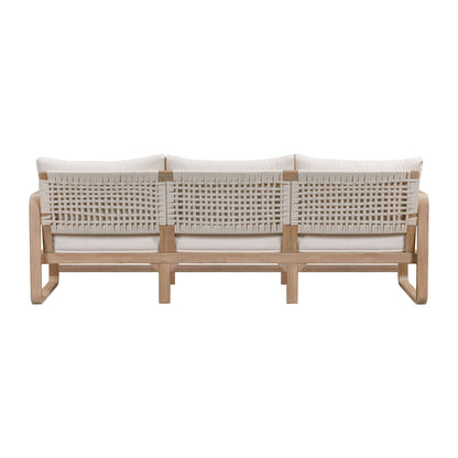 Palata 84" Cream Fabric Outdoor Sofa