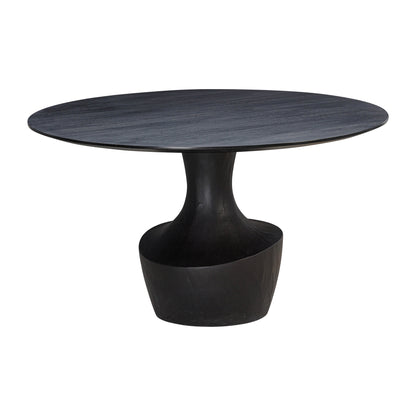 Gevra 54" Black Faux Plaster Dining Table