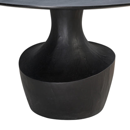 Gevra 54" Black Faux Plaster Dining Table