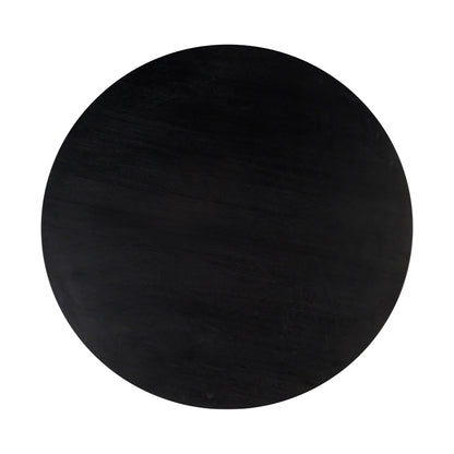 Gevra 54" Black Faux Plaster Dining Table