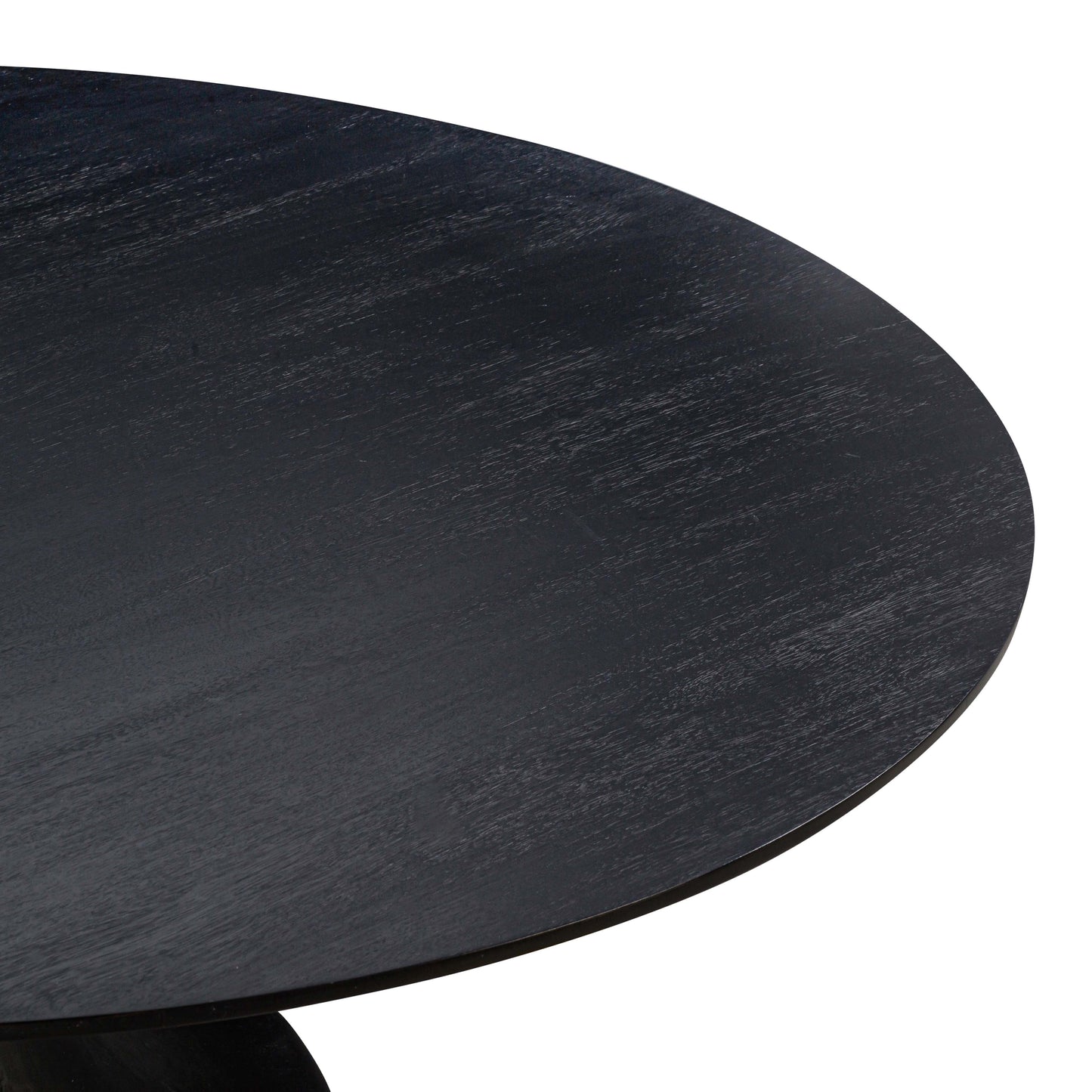 Gevra 54" Black Faux Plaster Dining Table