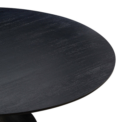 Gevra 54" Black Faux Plaster Dining Table