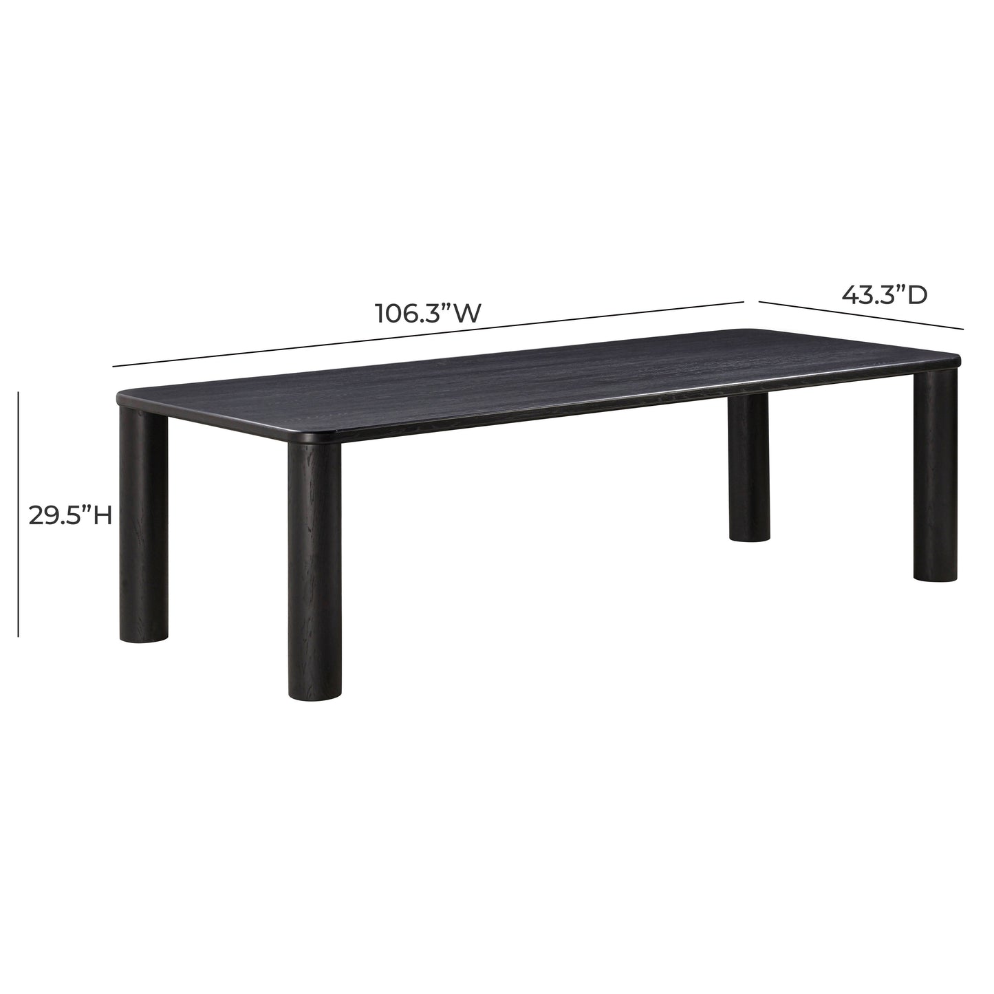 Akola 106" Oak Rectangular Dining Table (2+ Color Options)