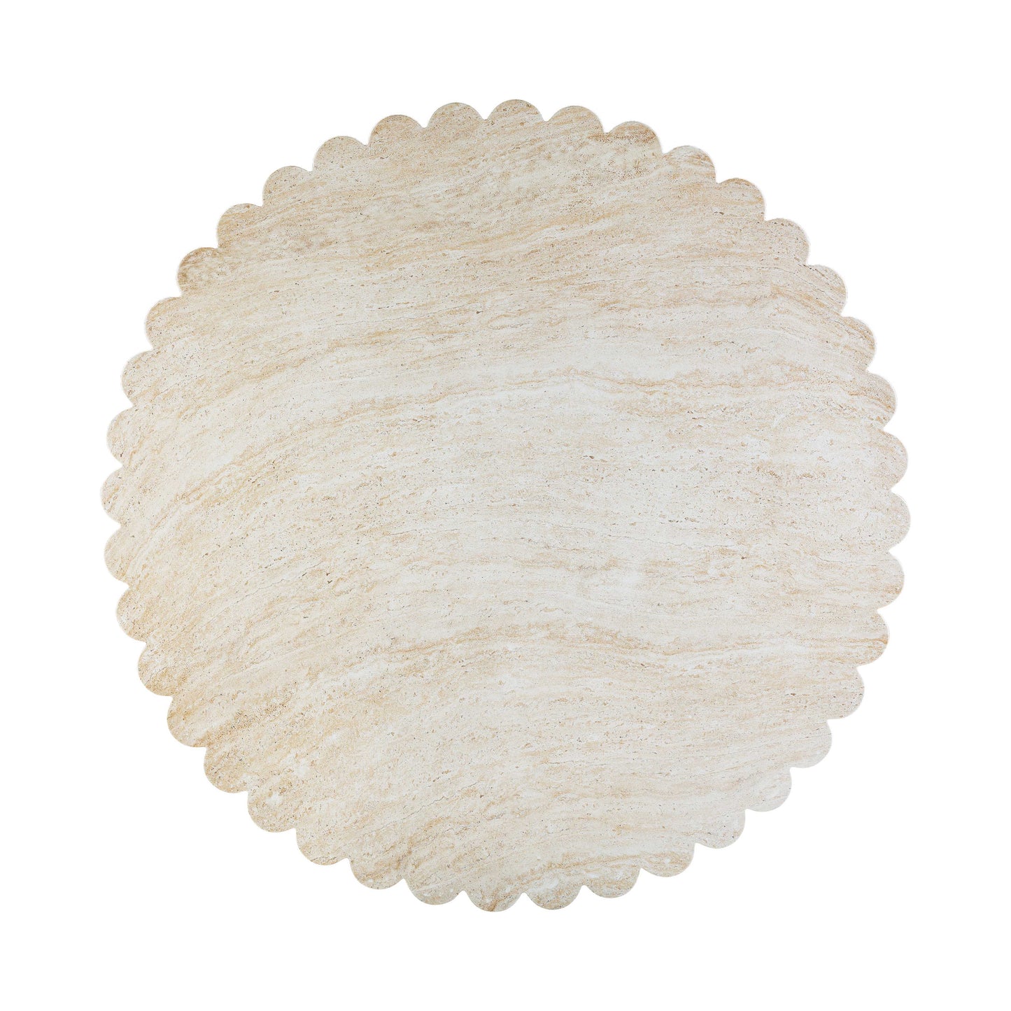 Blossom 54" Washed Faux Travertine Dining Table