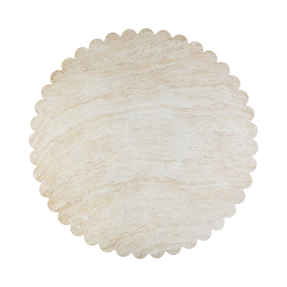 Blossom 54" Washed Faux Travertine Dining Table