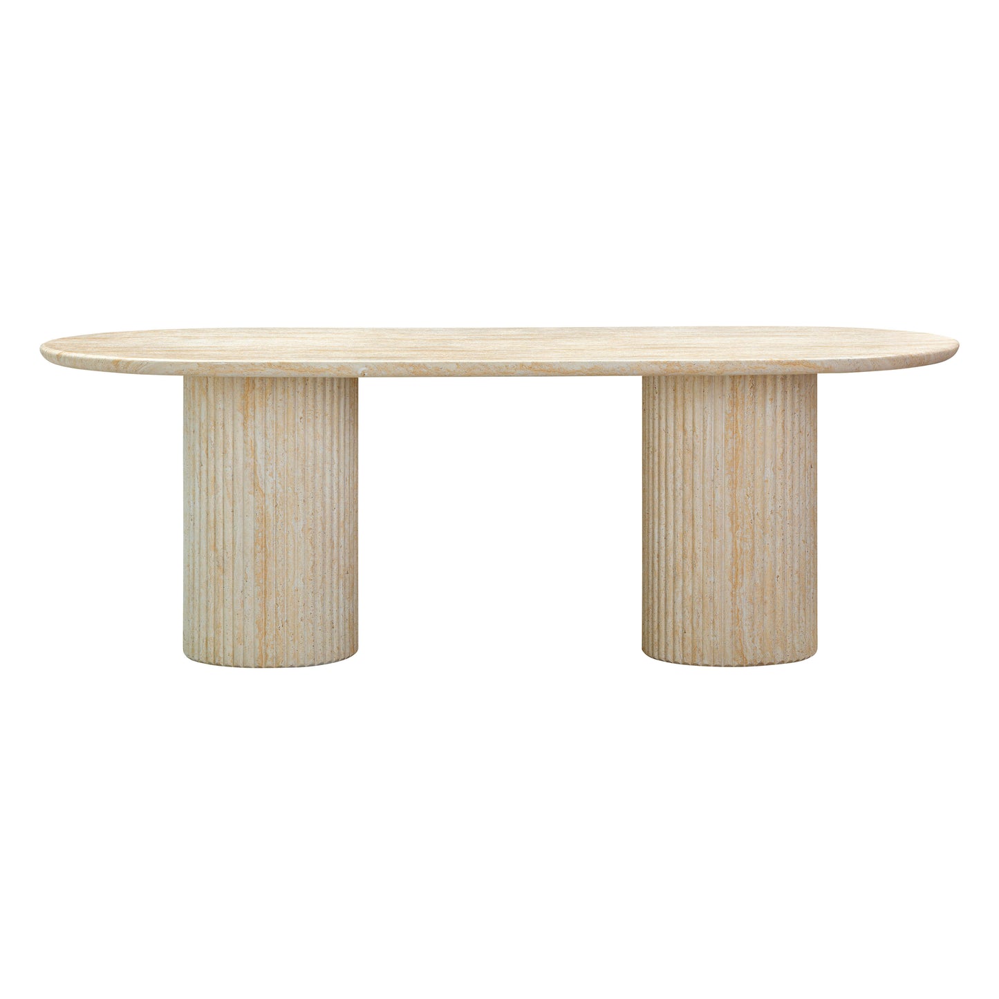Brut 86" Concrete Patterned Oval Dining Table (1+ Color Options)