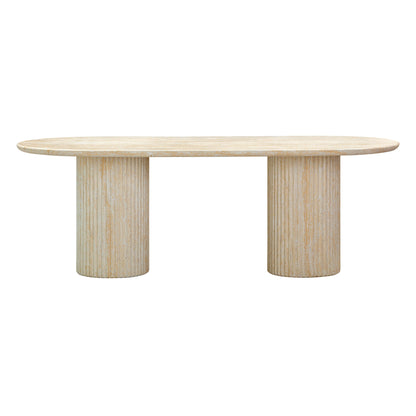 Brut 86" Concrete Patterned Oval Dining Table (1+ Color Options)