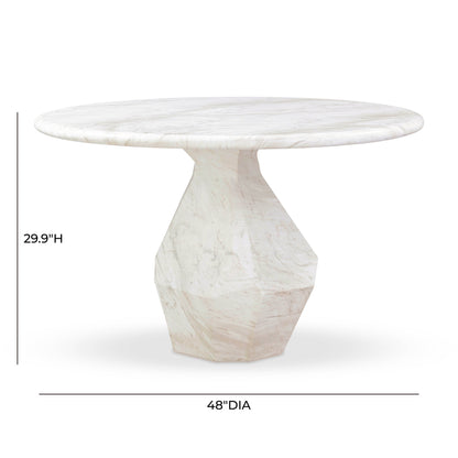 Esme 48" Faux Marble Dining Table