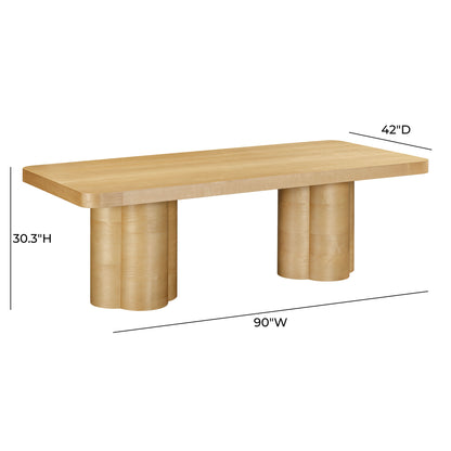 Bambi 90" Ash Rectangular Dining Table (2+ Color Options)