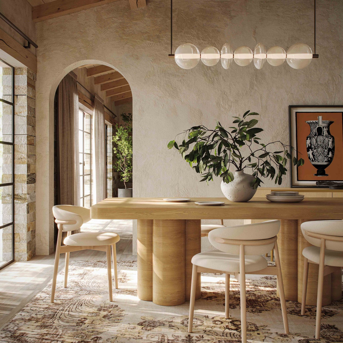 Bambi 90" Ash Rectangular Dining Table (2+ Color Options)