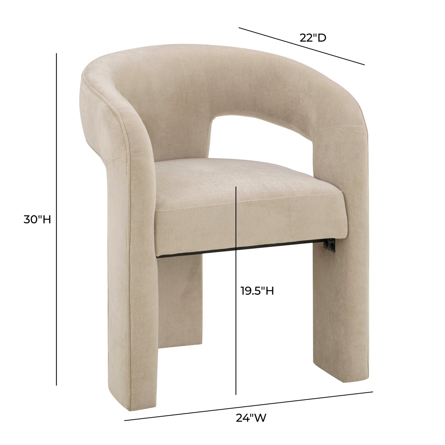 Malone Chenille Dining Chair (1+ Color Options)