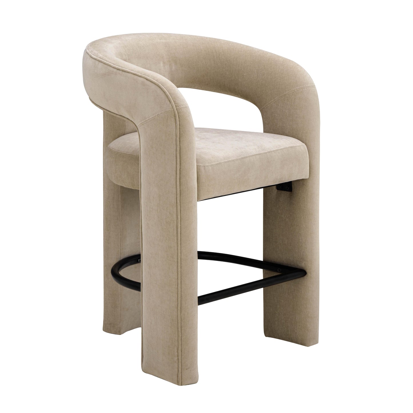 Malone Chenille Stool (1+ Color Options)
