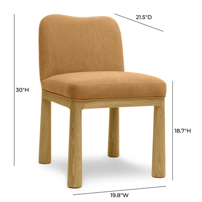 Tiara Velvet and Oak Dining Chair (1+ Color Options)