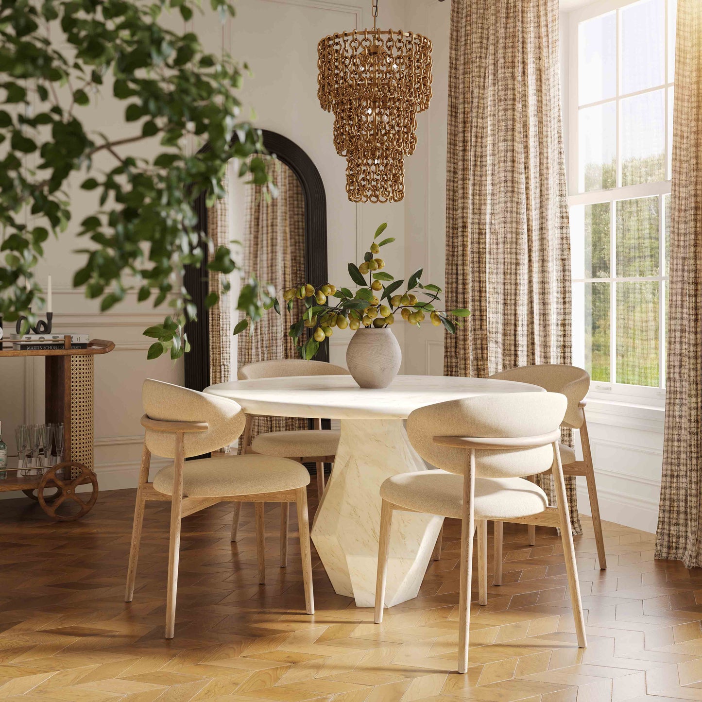 Zinea Velvet Dining Chair (1+ Color Options)