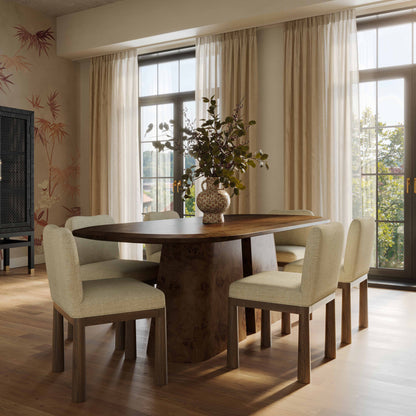 Tiara Basketweave Fabric Dining Chair (1+ Color Options)