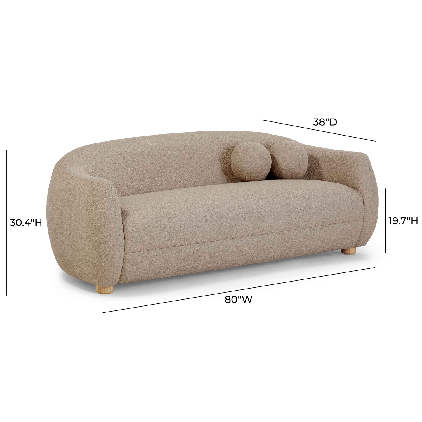 Judy 80" Boucle Sofa
