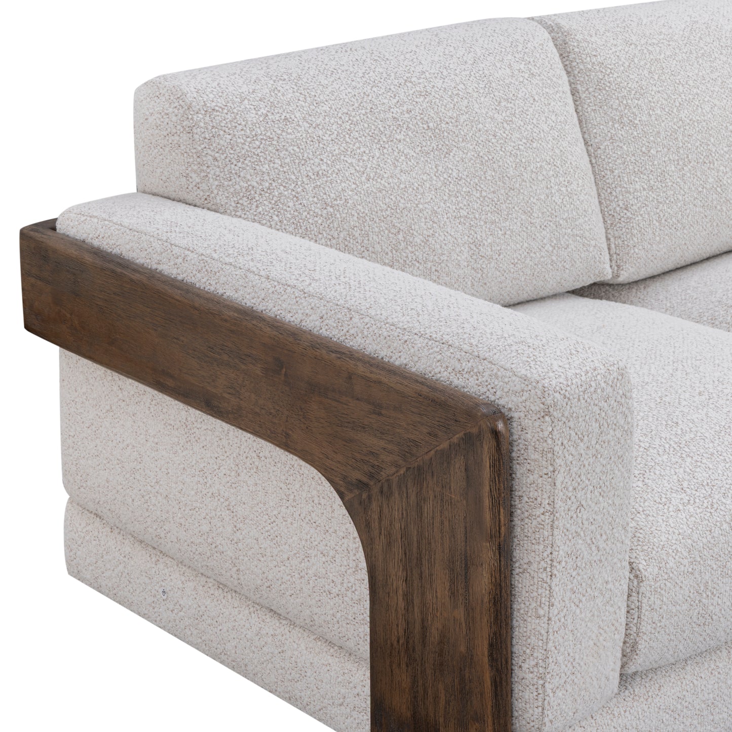 Elyn 91" Cream Boucle Sofa
