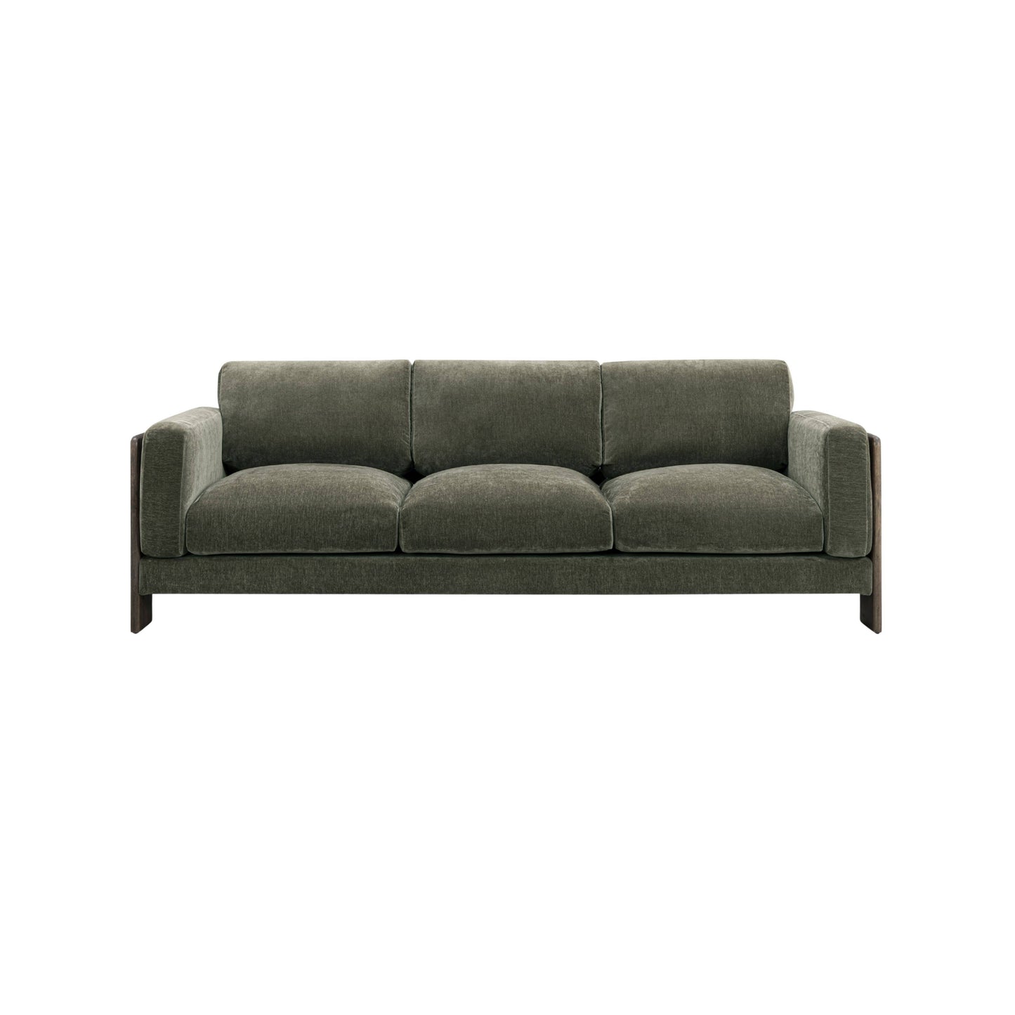 Elyn 91" Olive Green Chenille Sofa