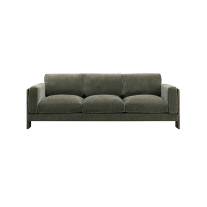 Elyn 91" Olive Green Chenille Sofa