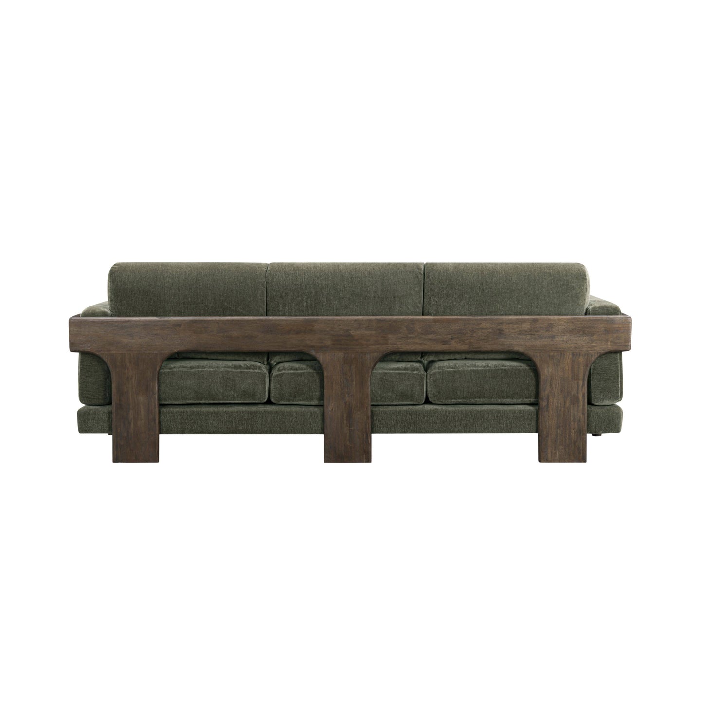 Elyn 91" Olive Green Chenille Sofa