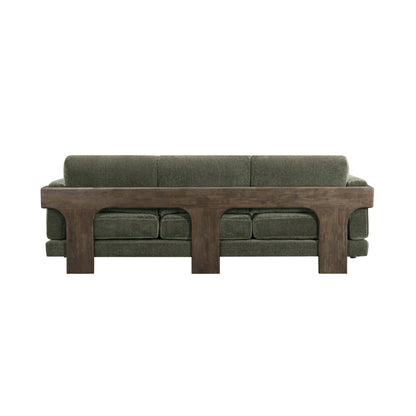 Elyn 91" Olive Green Chenille Sofa