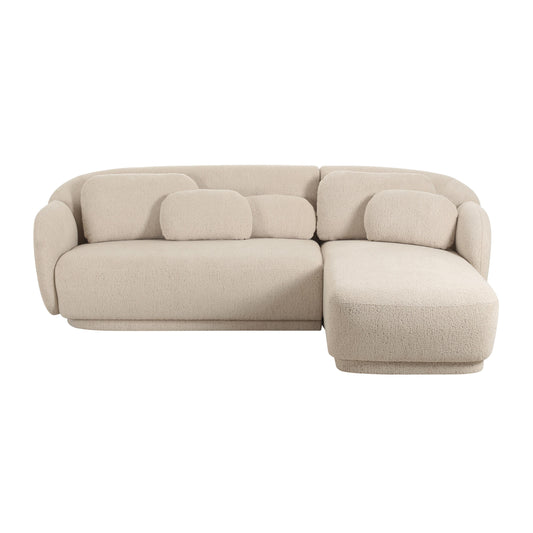 Misty 2-Piece Cream Performance Boucle L-Shaped Sectional