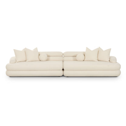 Lulu 141" Cream Boucle Sofa