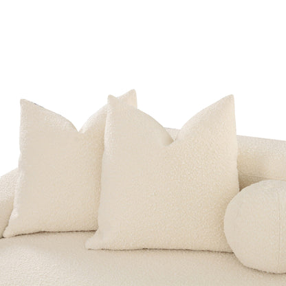 Lulu 141" Cream Boucle Sofa