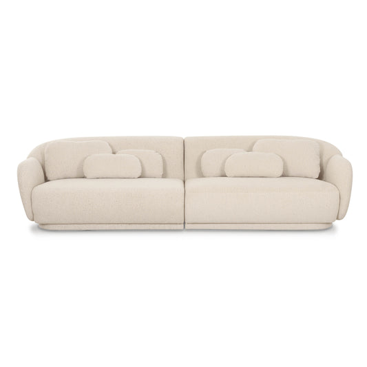 Misty 115" Cream Performance Boucle Modular Sofa