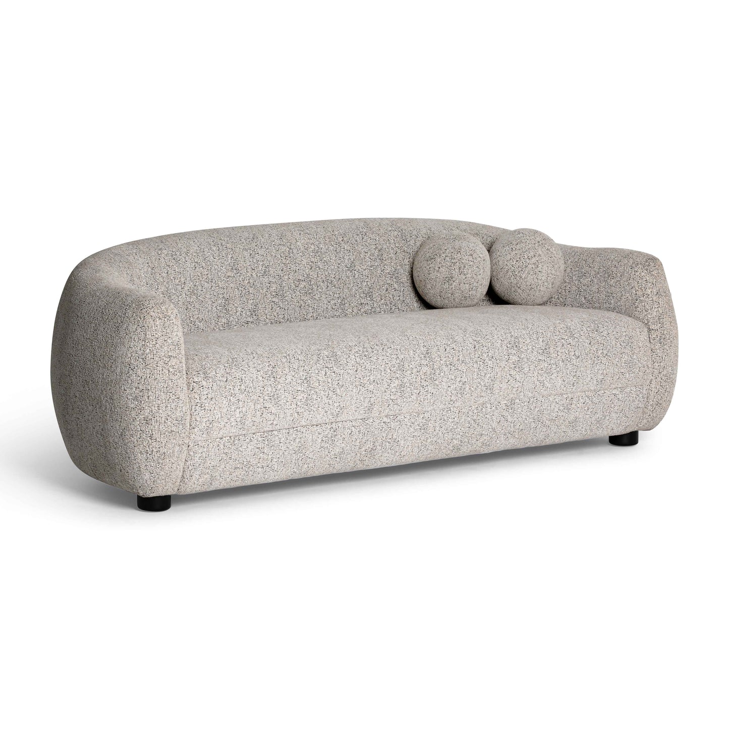Judy 80" Black and White Woven Fabric Sofa