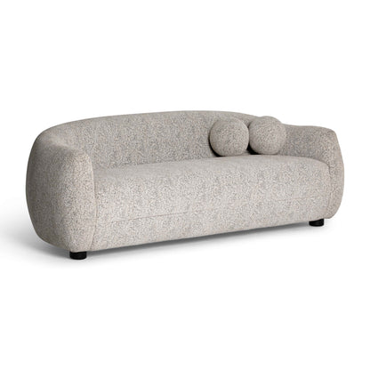Judy 80" Black and White Woven Fabric Sofa