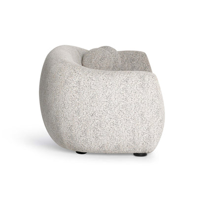 Judy 80" Black and White Woven Fabric Sofa