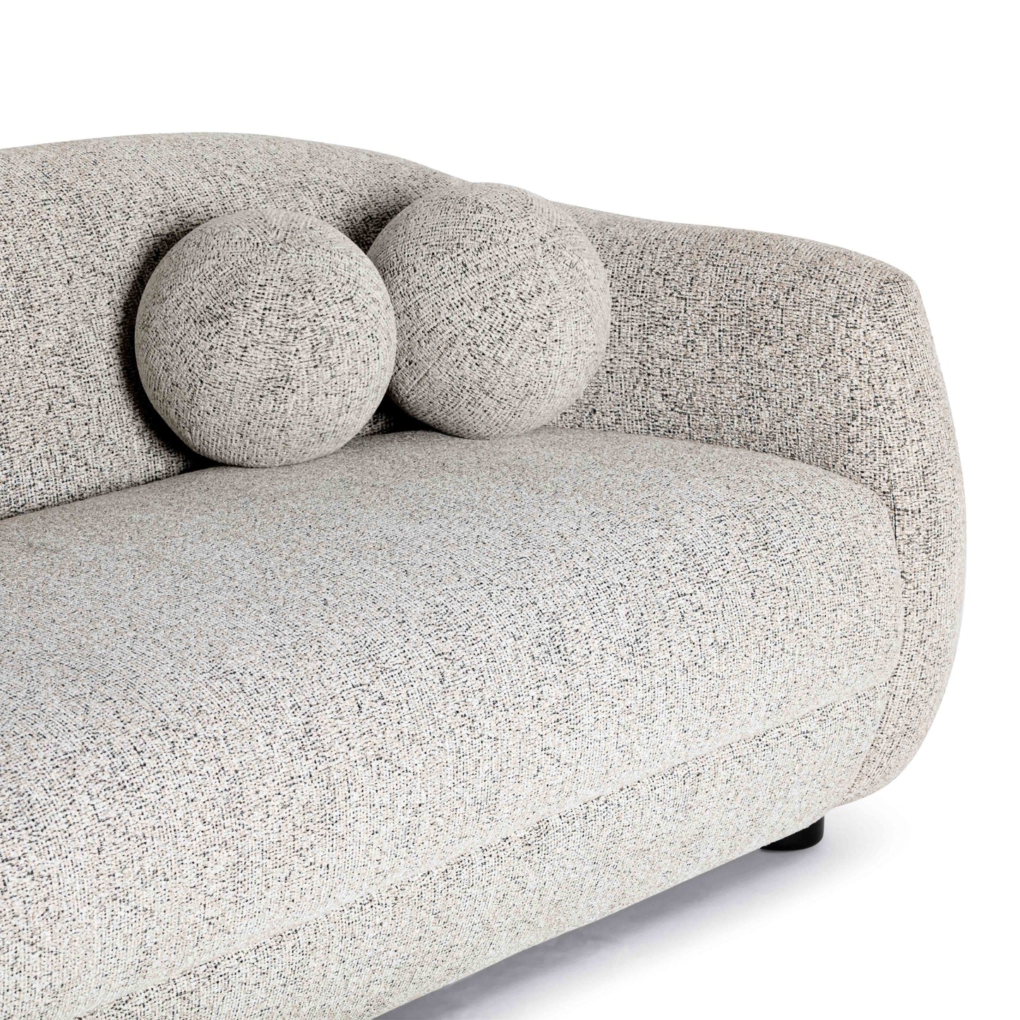 Judy 80" Black and White Woven Fabric Sofa
