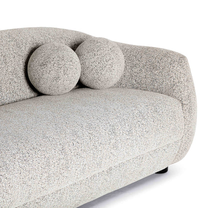 Judy 80" Black and White Woven Fabric Sofa